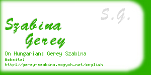 szabina gerey business card